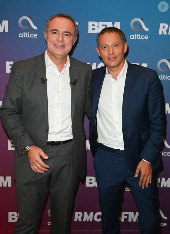 Christophe Delay et Marc-Olivier Fogiel - Conférence de rentrée 2022/2023 BFM TV à Paris le 6 septembre 2022. © Coadic Guirec/Bestimage