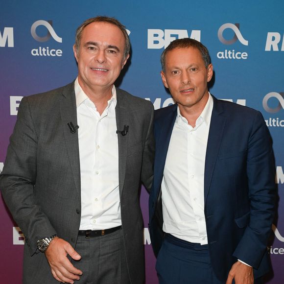 Christophe Delay et Marc-Olivier Fogiel - Conférence de rentrée 2022/2023 BFM TV à Paris le 6 septembre 2022. © Coadic Guirec/Bestimage