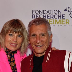 Mélanie Page, Nagui lors du Gala des 20 ans de la Fondation Recherche Alzheimer qui s'est tenu à l'Olympia à Paris, France le 18 mars 2024. Photo Christophe Meng / Abaca