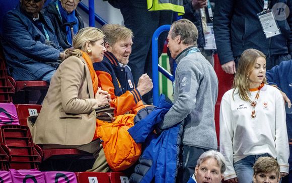 Le roi Willem-Alexander des Pays-Bas, la reine Maxima des Pays-Bas, le grand-duc Henri de Luxembourg, patinage de vitesse sur piste courte aux Jeux olympiques d'hiver de 2026, 4e jour à Milan, Italie, 10 février 2026. Photo par Dana Press / Bestimage