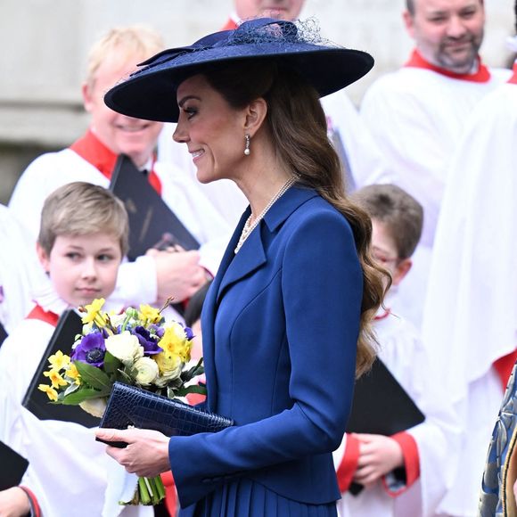 Catherine - Princesse de Galles quitte le service annuel de célébration du Jour du Commonwealth à l'Abbaye de Westminster, Londres. Backgrid UK/ Bestimage
