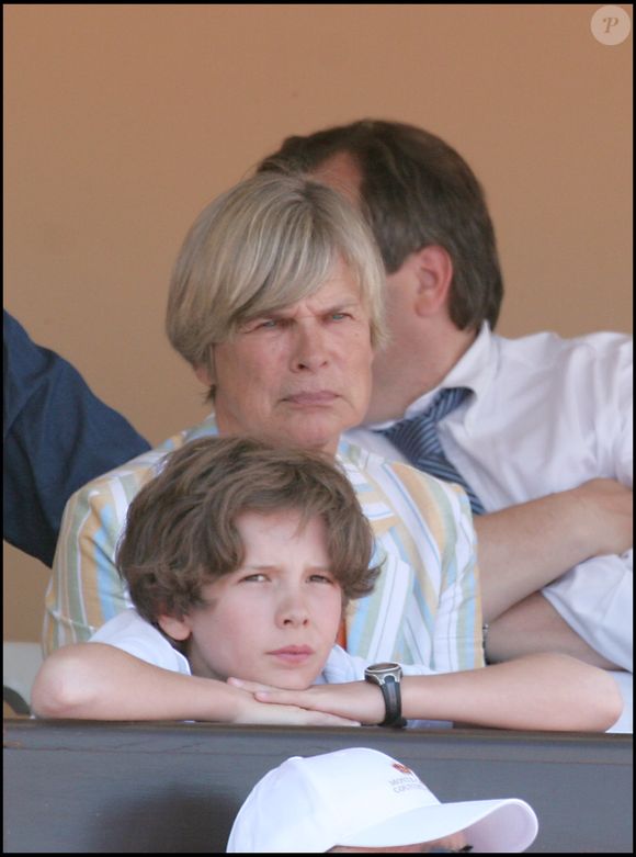 La femme de PPDA avec François Chazal - Poivre d'Arvor au tournoi de tennis de Monte Carlo en 2006 © Jacovides Bestimage