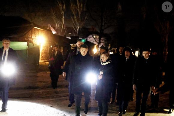 Le président Emmanuel Macron et sa femme Brigitte Macron ont visité le pavillon français. Commémorations du 80ème anniversaire de la libération du camp de concentration et d'extermination nazi d'Auschwitz-Birkenau par l'Armée rouge à Oswiecim en Pologne le 27 janvier 2025.
© Dominique Jacovides / Bestimage