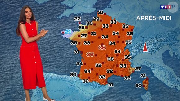 Tatiana Silva, jeune maman de retour à la météo de TF1 après son congé maternité. Le 13 juin 2025.