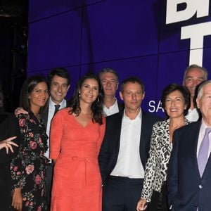 Marc-Olivier Fogiel, PDG de BFM.TV, Aurélie Casse, Ruth Elkrief, Apolline de Malherbe, Alain Duhamel - Conférence de presse de rentrée de BFM.TV à Paris le 5 septembre 2019.

© Guirec Coadic / Bestimage