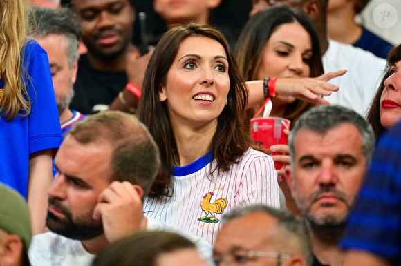 Jennifer Giroud (femme d’Olivier Giroud) dans les tribunes de la demi-finale du Championnat d'Europe de football (Euro 2024) entre l'Espagne et la France (2-1) à Munich, Allemagne, le 9 juillet 2024. © Bestimage