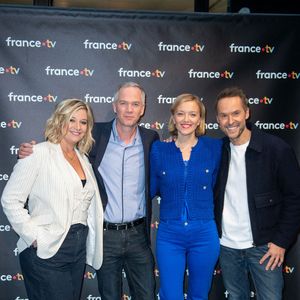 Flavie Flament, Julien Arnaud, Maya Lauque et Damien Thevenot pour Télématin le 6 février 2025. Photo by Aurore Marechal/ABACAPRESS.COM