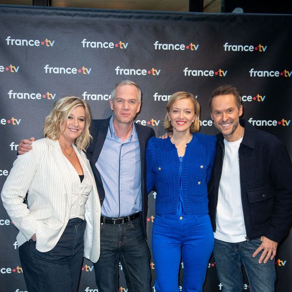 Flavie Flament, Julien Arnaud, Maya Lauque et Damien Thevenot pour Télématin le 6 février 2025. Photo by Aurore Marechal/ABACAPRESS.COM