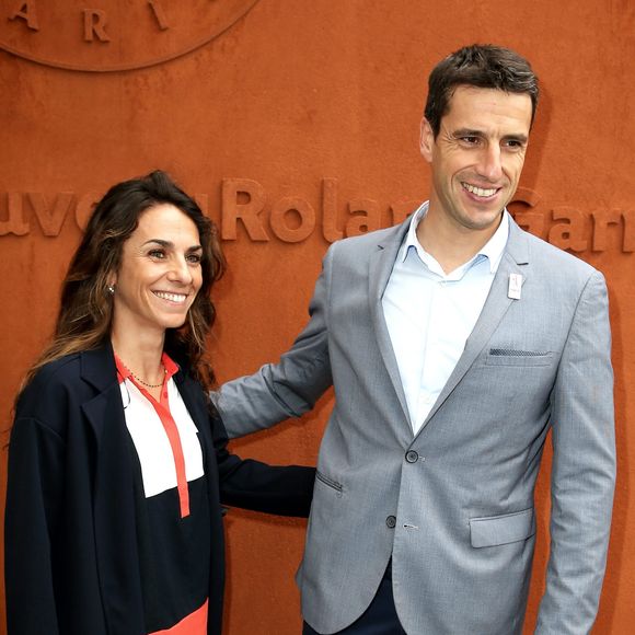 Tony Estanguet et sa femme Laeticia - People au village des internationaux de France de tennis à Roland Garros à Paris 4 juin 2016. © Dominique Jacovides / Bestimage