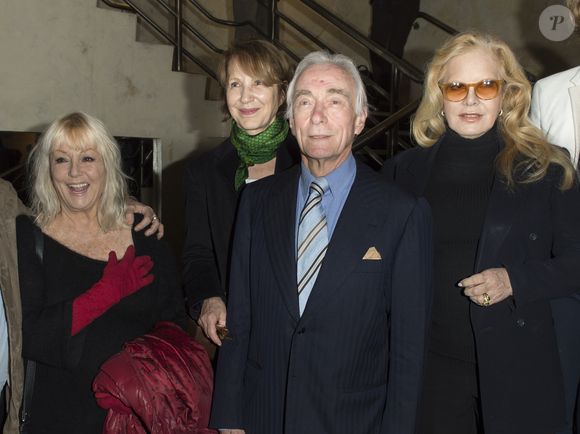 Mylène Demongeot, Nathalie Baye, Jacques Jenvrin (dernier compagnon de Danielle Darrieux), Sylvie Vartan - Soirée en l'honneur de Danielle Darrieux lors de la projection du film "Occupe-toi d'Amélie" de Claude Autant-Lara au Max Linder Panorama à Paris le 9 avril 2018. © Pierre Perusseau/Bestimage