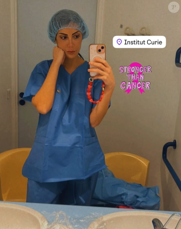 Virgilia Hess (BFMTV) à l'Institut Curie pour son opération