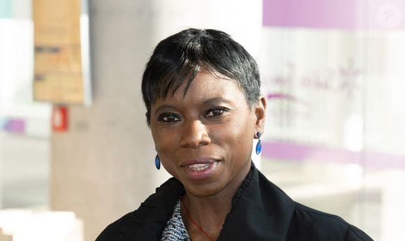 Surya Bonaly, marraine des mondiaux de patinage artistique 2022 lors de la présentation de la sculpture "20 février 1998, Nagano" de l'artiste Pierre Larauza, le sculpteur à Montpellier, France. © Stéphanie Gouiran/Panoramic/Bestimage