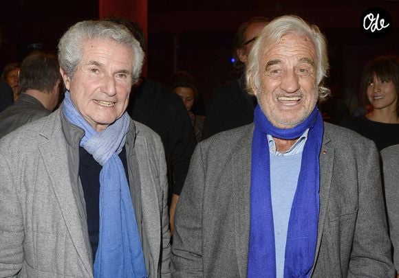 Claude Lelouch et Jean-Paul Belmondo - 1ère édition des "Trophées du bien être" au profit de la fondation Mimi Ullens au Théâtre de la Gaité Montparnasse à Paris le 21 septembre 2015.