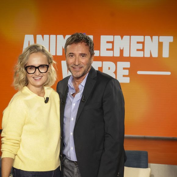 Exclusif - Caroline Roux, sur plateau de la nouvelle émission "Animalement Vôtre" présentée par Bernard Montiel et diffusée le 30 novembre sur France 3, à Paris, France, le 14 octobre 2025. © Jack Tribeca/Bestimage