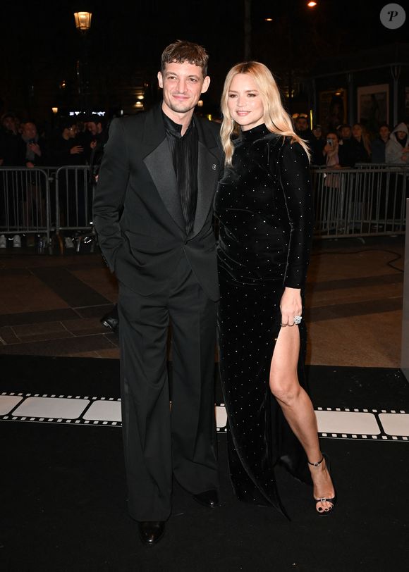 Niels Schneider et sa compagne Virginie Efira - Photocall au Fouquet's après la 48ème cérémonie des César à Paris © Coadic Guirec / Bestimage