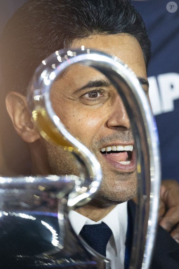 Nasser Al-Khelaïfi - Célébration de la victoire du Paris Saint-Germain en finale de la ligue des champions au Parc des Princes à Paris le 1er juin 2025.

© Jeremy Melloul / Bestimage