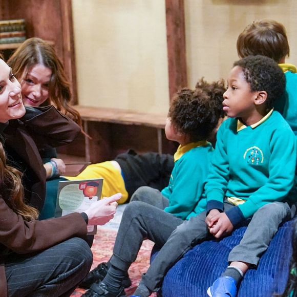Catherine Kate Middleton, princesse de Galles, lance un parcours interactif pour soutenir le développement social et émotionnel des enfants de moins de cinq ans, à la National Portrait Gallery à Londres le 4 février 2025.