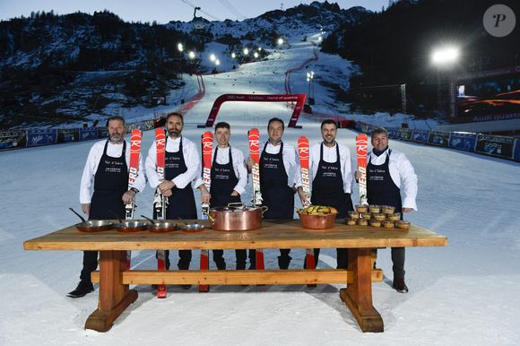 Exclusif - Repas de gala lors du Critérium de la première neige à Val d'Isère préparé par les chefs étoilés, le 9 décembre 2016. 

© Francis Bompard/Agence Zoom/Bestimage