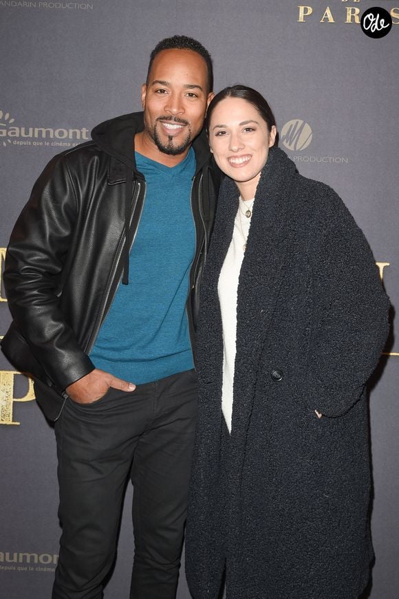Jean-Luc Guizonne (Star academy 5) et sa femme Charlotte Namura à l'avant-première du film policier "L'Empereur de Paris" au cinéma Gaumont-Opéra à Paris, France, le 10 décembre 2018. © Coadic Guirec/Bestimage