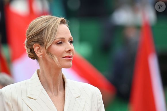 La princesse Charlène de Monaco - La famille princière assiste à la finale du Rolex Monte-Carlo Masters au Monte-Carlo Country Club de Roquebrune Cap Martin, le 12 avril 2026 © Bruno Bebert / Bestimage