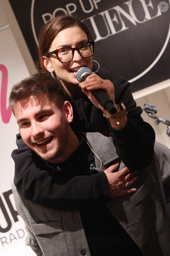 Julien (Star Academy 11) et Lucie Bernardoni participent à la Pop Up Influence Party organisée par Aurélien Cassirame, à Paris, le 02 février 2025 à Paris, France. Photo by Jerome Domine/ABACAPRESS.COM