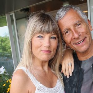 Exclusif - Nagui et sa femme Mélanie Page - Célébrités au Déjeuner France TV lors des Internationaux de France de Tennis de Roland Garros 2023 - Jour 15 à Paris le 11 Juin 2023. © Bertrand Rindoff / Bestimage