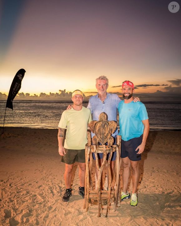 Jacques de Koh-Lanta la tribu maudite avec Denis Brogniart et Thibaut