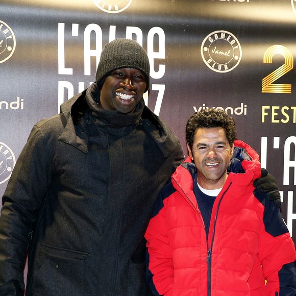 Omar Sy et Jamel Debbouze - Soirée spéciale "Jamel Comedy Club" dans le cadre du 20ème festival de Comédie à l'Alpe d'Huez, le 18 Janvier 2017. © Dominique Jacovides/Bestimage