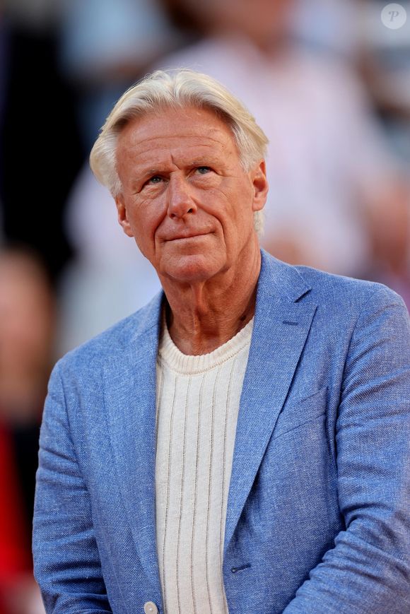 Björn Borg - Célébrités dans les tribunes de la finale homme des Internationaux de France de tennis de Roland Garros 2024 à Paris le 9 juin 2024. © Jacovides-Moreau/Bestimage