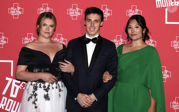 Camille Gottlieb, Marie et Louis Ducruet - 76ème Bal de la Croix Rouge dans la salle des Etoiles à Monaco le 12 juillet 2025. © Claudia Albuquerque/Bestimage