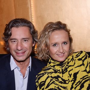 Exclusif - Laurent Solly et sa femme Caroline Roux lors de la soirée d'inauguration du club Manko à Paris, France, le 12 septembre 2019. © Rachid Bellak/Bestimage