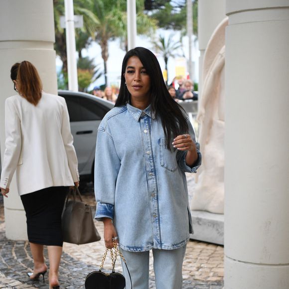 Leïla Bekhti arrive à l'hôtel Martinez lors du 77ème Festival International du Film de Cannes (14 - 25 mai 2024), le 16 mai 2024.