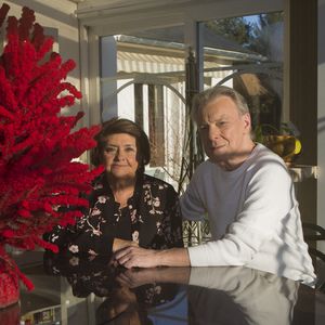 Herbert Leonard et sa femme Cléo chez eux à Barbizon le 2016/12/2016 JLPPA / Bestimage