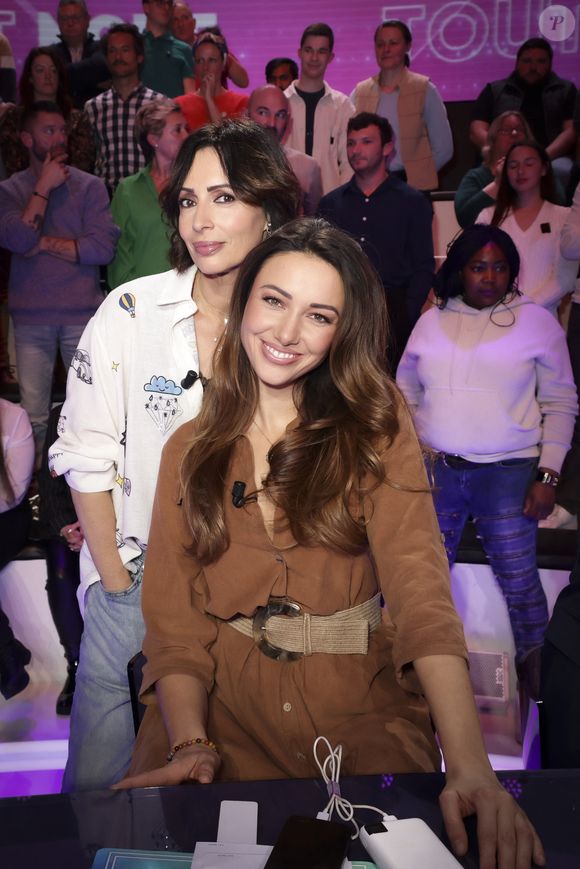 Exclusif - Géraldine Maillet, Delphine Wespiser, sur le plateau de TBT9 présenté par C.Hanouna, et diffusé en direct sur W9, Paris, France, le 10 février 2026. © Jack Tribeca / Bestimage