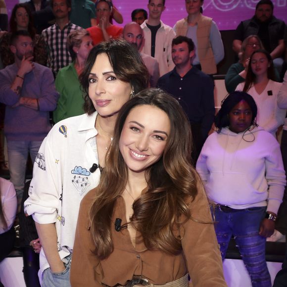 Exclusif - Géraldine Maillet, Delphine Wespiser, sur le plateau de TBT9 présenté par C.Hanouna, et diffusé en direct sur W9, Paris, France, le 10 février 2026. © Jack Tribeca / Bestimage