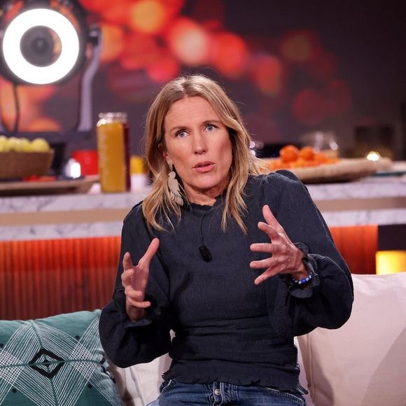 Agathe Lecaron lors de l'enregistrement de la nouvelle émission "Bertrand n'a pas sommeil", présentée par B.Chameroy et diffusée le 12 janvier sur France 2 ©Dominique Jacovides / Bestimage