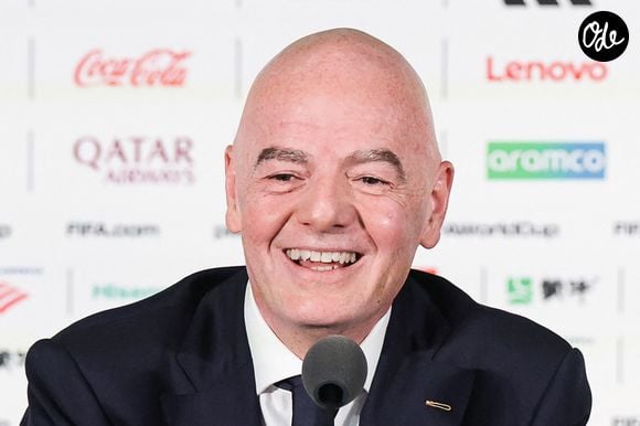 Le président de la FIFA, Gianni Infantino, donne une conférence de presse au stade de la ville de Mexico à la veille de la Coupe du Monde de la FIFA 2026 @ITAR TASS / BESTIMAGE