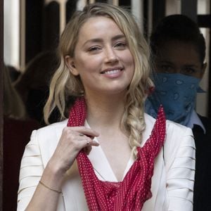 L'actrice Amber Heard arrive à la Haute Cour de Londres pour une audience dans le procès en diffamation intenté par Johnny Depp contre les éditeurs du Sun et son rédacteur en chef. Photo by Simon Jones/The Sun/News Licensing/ABACAPRESS.COM