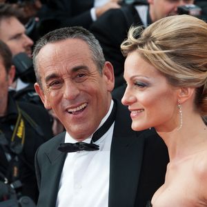 Thierry Ardisson et Audrey Crespo-Mara arrivant pour la projection de 'Lawless' présenté en compétition lors du 65ème Festival International du Film de Cannes, au Palais des Festivals à Cannes, sud de la France le 19 mai 2012. Photo Genin-Guignebourg/ABACAPRESS.COM