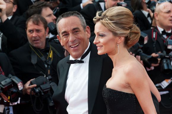 Thierry Ardisson et Audrey Crespo-Mara arrivant pour la projection de 'Lawless' présenté en compétition lors du 65ème Festival International du Film de Cannes, au Palais des Festivals à Cannes, sud de la France le 19 mai 2012. Photo Genin-Guignebourg/ABACAPRESS.COM