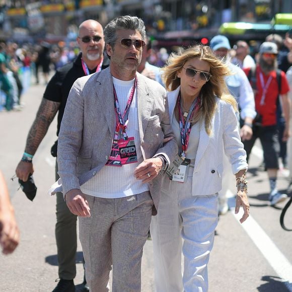 Patrick Dempsey et sa femme Jillian Fink lors du Grand Prix de Formule 1 (F1) Tag Heuer de Monaco le 25 mai 2025. © Lionel Urman/Bestimage