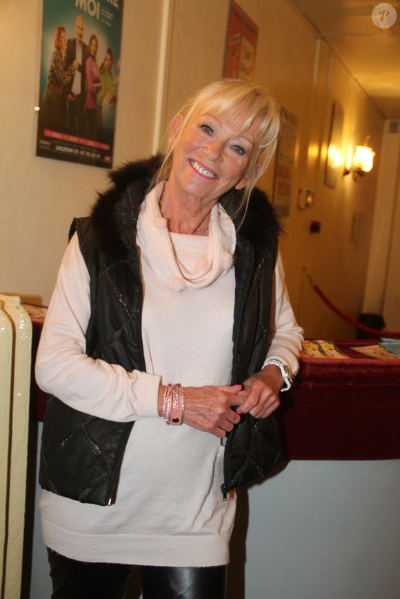 Evelyne Leclercq - Célébrités au one man show "Zize dans la famille Mamma Mia" au théâtre Comédie-Caumartin à Paris, France, le 4 octobre 2017. © Philippe Baldini/Bestimage