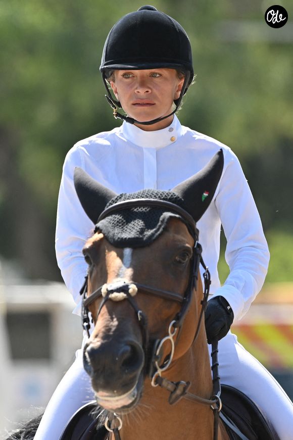 Mary-Kate Olsen et Fatum participent à la 6e édition du Longines Paris Eiffel Jumping le 6 juillet 2019 à Paris, en France. Photo de Laurent Zabulon/ABACAPRESS.COM