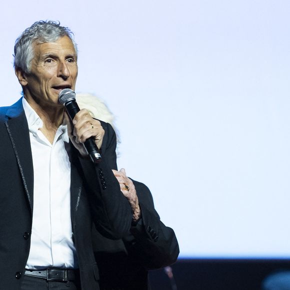Nagui - Scène du Gala de la Fondation Recherche Alzheimer placée sous le signe de l’émotion et du partage avec un concert unique sur le thème "2 générations chantent pour la 3ème" à l’Olympia à Paris le 17 mars 2025. © Olivier Borde - Bertrand Rindoff/Bestimage