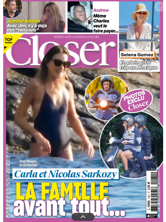 Couverture du magazine "Closer" de ce vendredi 27 février.