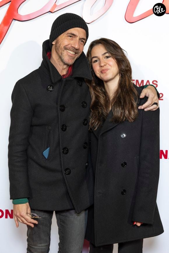 Calogero avec sa fille Nina - Avant-première mondiale du film "Napoléon" à la Salle Pleyel à Paris le 14 novembre 2023. © Olivier Borde / Bestimage