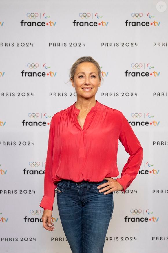 Anne Sophie Lapix lors de la présentation des journalistes et chroniqueurs de France Télévisions pour les Jeux Olympiques 2024 au musée de l'Homme à Paris, le 11 juin 2024.
© Pierre Perusseau / Bestimage