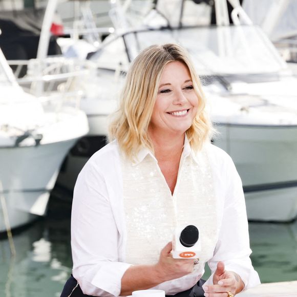 Exclusif - Flavie Flament sur le plateau de l'émission Télématin en marge du 78ème Festival International du Film de Cannes, France, le 22 mai 2025. © Jack Tribeca/Bestimage