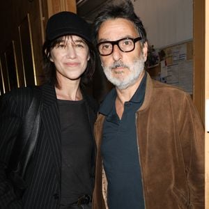 Charlotte Gainsbourg et son compagnon Yvan Attal - Soirée de mobilisation "L'Europe contre l'antisémitisme" au théâtre Antoine à Paris le 3 juin 2024.  © Coadic Guirec/Bestimage