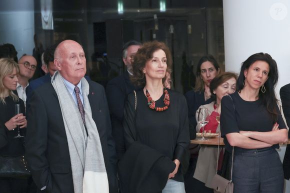 Stéphane Martin, Audrey Azoulay, Eléonore de Lacharrière - Marc Ladreit de Lacharrière est nommé mécène d'honneur du 20ème anniversaire du musée du quai Branly à Paris le 13 avril 2026. © Jack Tribeca / Bestimage